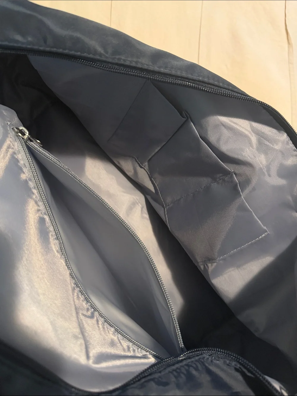 Navy and Brown Weekend Duffel Bag